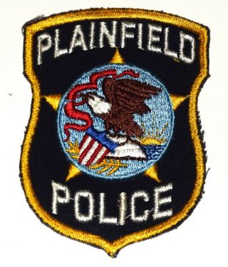 Plainfield Illinois Il Police Sheriff Patch State Seal Eagle Vintage Old Mesh