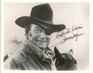 John Wayne Vintage Autographed 8x10 Rp Photo