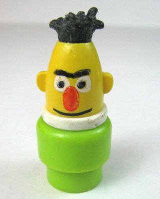 Vintage Fisher Price Little People Bert Figurine Sesame Street Clubhouse Muppets