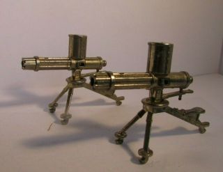 Vintage Die - Cast Machine Guns - Silver Toned - Approx 3 X 2 X 1 " Each