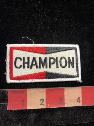 Vtg Car / Auto Part Related Champion Spark Plugs Patch Advertising Patch 95mi