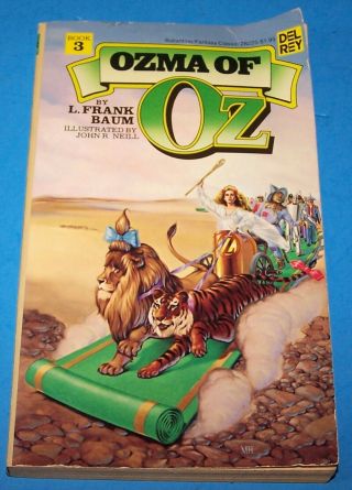 Vintage 1979 Del Rey Oz Novel Ozma Of Oz Book 3 - Wizard Of Oz