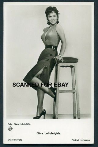 Gina Lollobrigida Pin Up Vintage European Series 1950s Photo Postcard