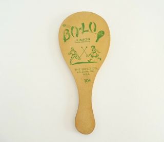Wooden Paddle Ball Vintage Bo - Lo Toy Usa