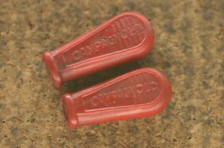 Vintage Red Campagnolo Nuovo Record Shifter / Quick Release Covers / Hoods