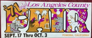 Vintage 1971 Los Angeles County Fair Pomona Brochure