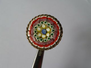Small Vintage Early Mid 20th Century Micromosaic Brooch