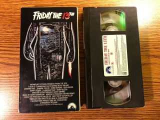 Friday the 13th VHS Video 1980 Vintage Horror Crystal Lake Movie Paramount Jason 2