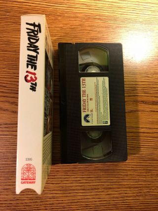 Friday the 13th VHS Video 1980 Vintage Horror Crystal Lake Movie Paramount Jason 3