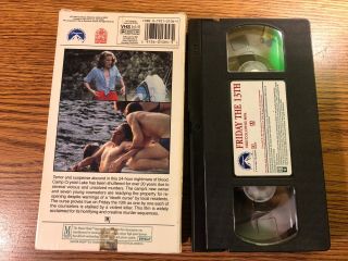 Friday the 13th VHS Video 1980 Vintage Horror Crystal Lake Movie Paramount Jason 4