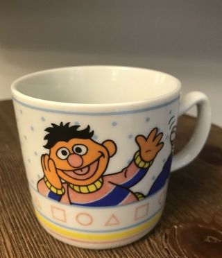 Vintage Bert & Ernie Sesame Street Coffee Cup Mug Porcelain Made Japan Children