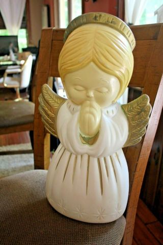 Vintage Blow Mold Praying Angel 18