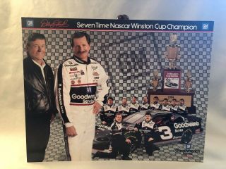 Vintage 1995 Dale Earnhardt Seven Time Winston Cup Champion 8x10 Postcard
