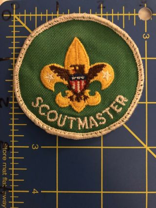Vintage Green Scoutmaster Patch Boy Scouts Of America Bsa Badge Insignia Emblem
