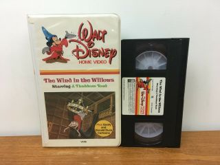 Walt Disney - The Wind In The Willows Vintage Oop White Clamshell Vhs Tape