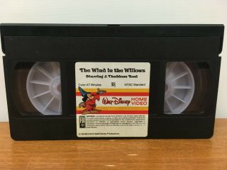 Walt Disney - The Wind In The Willows VINTAGE OOP White Clamshell VHS Tape 3