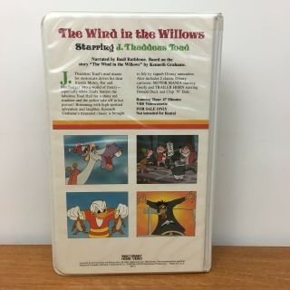 Walt Disney - The Wind In The Willows VINTAGE OOP White Clamshell VHS Tape 4