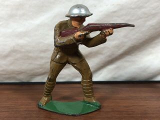 Vintage Wwi Lead Soldier Die - Cast Metal U.  S.  Infantry Rifleman Old Toy Army Man