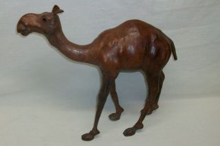 Vintage Leather Camel (dromedary) From Egypt / Saudi Arabia (12 - 1/2 ") Tall Exl.