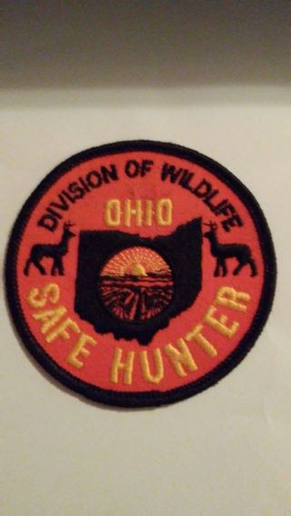 Vintage Ohio Division Of Wildlife - Safe Hunter - Patch,  Deer