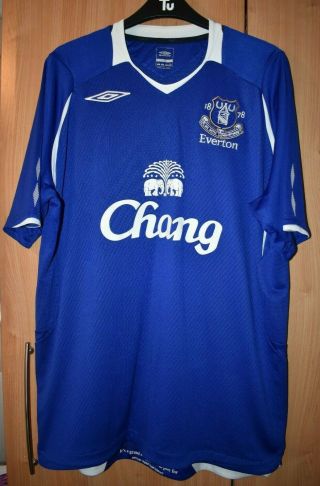 Umbro Vintage Everton Home Shirt 2008 - 09 Season Size On Tag Large 42 Chest