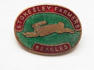 Hunting Stokesley Farmers Beagles Vintage Badge