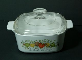 Vintage Corning Ware Spice Of Life Casserole,  1 1/2 Qt.