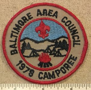 Vintage 1978 Baltimore Area Council Boy Scout Camporee Patch Bsa Bac Camp Scouts