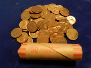 1989 Vintage Roll of Memorial Lincoln Copper cent/pennies. 2