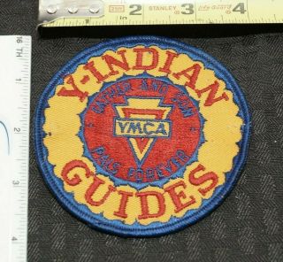 Vintage Y - Indian Guides Father & Son Ymca Embroidered Sew On Patch
