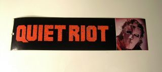 Quiet Riot Vintage Bumper Sticker From The 80 