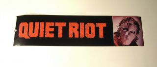 Quiet Riot Vintage Bumper Sticker from the 80 ' s 4