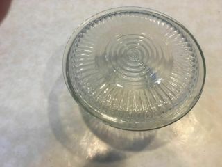 Vintage Depression Glass Covered Refrigerator Or Candy Dish