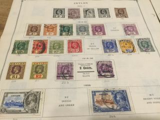 Ceylon Vintage 120,  Collectable Stamps On Album Pages 1903 - 1969