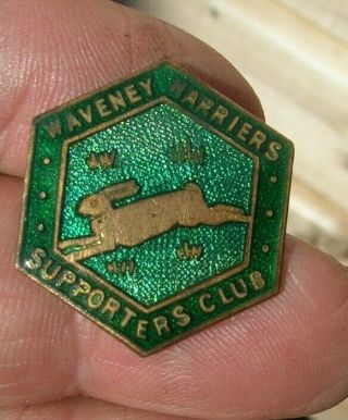 Vintage Enamel Hunting Badge - Waveney Harriers Supporters Club