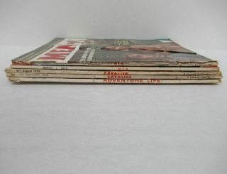 (5) Vintage [1958 - 1973] CAVALIER MEN TRUE ADVENTURE LIFE Pulp Magazines wz5599 2