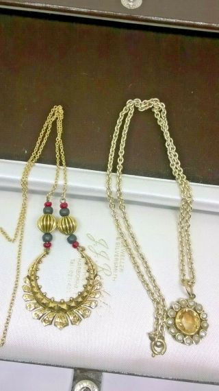 Vintage Jewellery Fine Gold Tone Seed Pearl Wreath Style 2 Necklaces