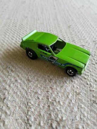 Vtg 1969 Hot Wheels 1/64 Diecast Green Ford Mustang Ii Funny Car - Hong Kong