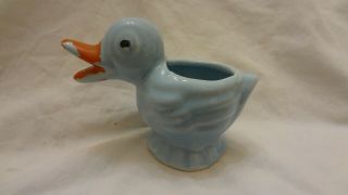 Vintage Mccoy Pottery Blue Baby Duck Planter
