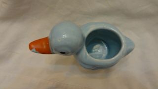 Vintage McCoy Pottery Blue Baby Duck Planter 5