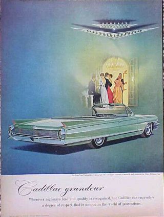 1962 Cadillac Convertible Vintage Ad C My Store 4more 5,  =