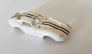 Vintage Aurora Thunderjet T - Jet Slot Car Cobra Gt White,  Black Stripes Body Only