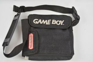 Vintage Official Nintendo Gameboy Black Soft Carrying Case Shoulder Bag Game Boy