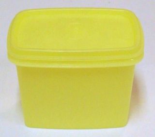 Vtg Tupperware 1243 - 10 Small Yellow Shelf Saver Storage Canister W/lid - 4 1/2 "