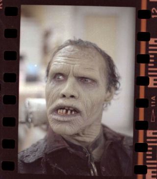 Ha9j Vintage Day Of The Dead Zombie Horror Movie Actor Facial Art Negative Photo