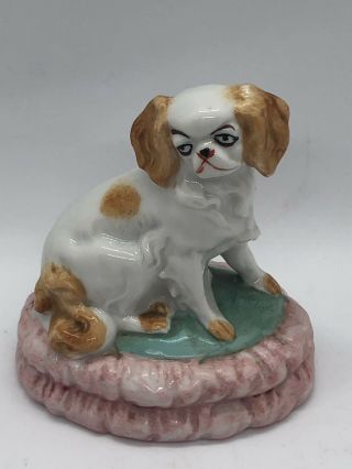 Vintage 1930’s Hand - Painted Japanese Chin Dog Figurine Germany