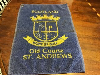 St.  Andrews Vintage Golf Towel - - 13.  5 X 18.  5 Inches - Stains On Front