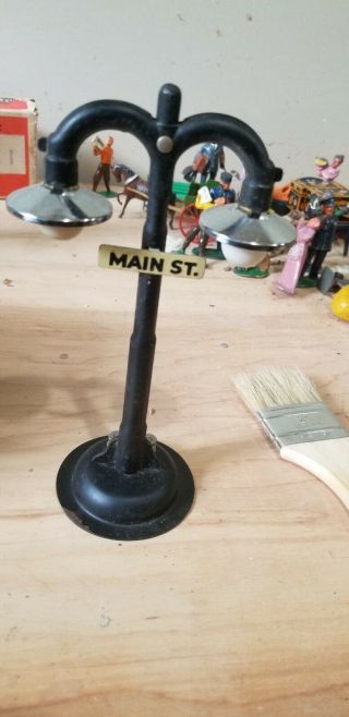 Vintage Marx Mar - Lines O Scale Main Street Twin Light Lamp Post