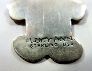 VTG Sterling Silver - LUCY ANN Stamped Boy Outline Charm Pendant 3