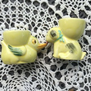 Vintage Egg Cups,  Dog And Duck,  Figural Made In England